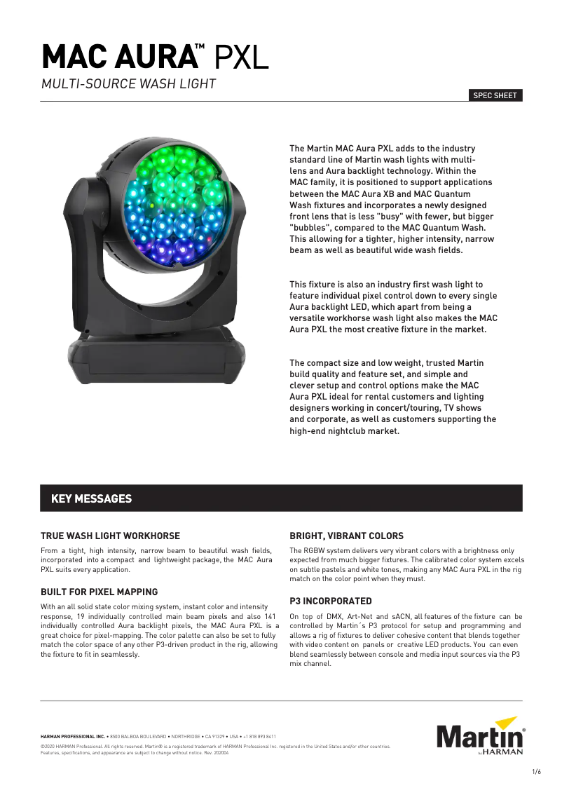 First page image of the manual for MAC Aura PXL