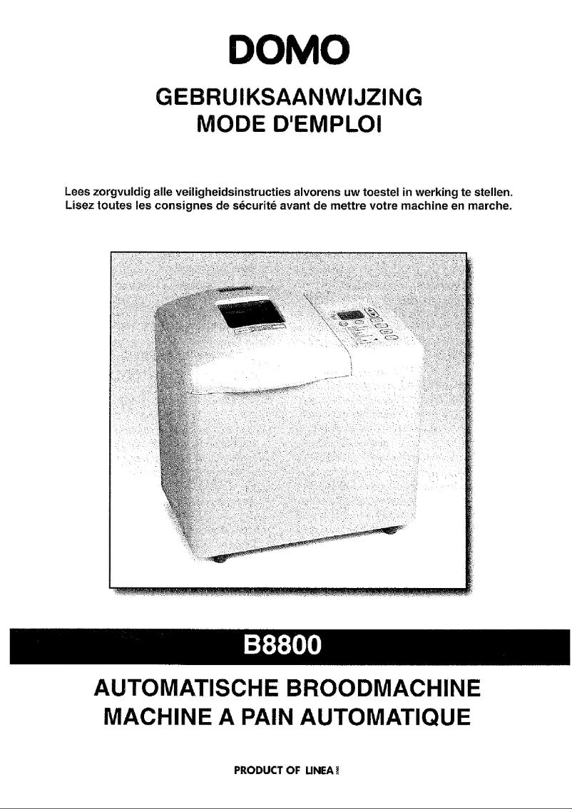 First page image of the manual for B8800