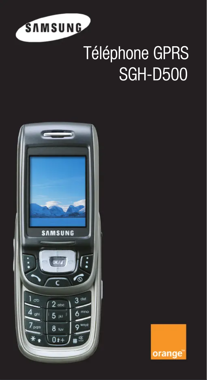 First page image of the manual for SGH-D500