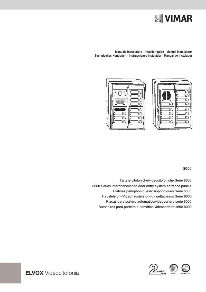 First page image of the manual for ELVOX 891D