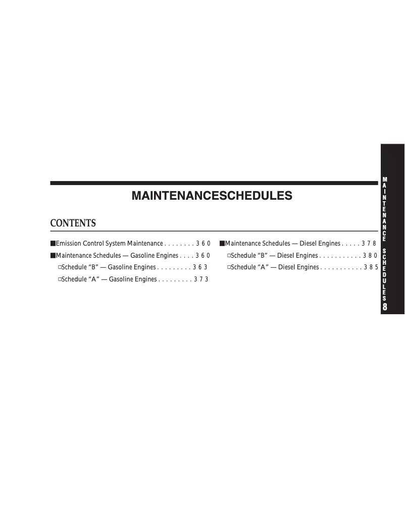 Page 1 of the manual Use and Maintenance Manual Jeep Liberty (2005)