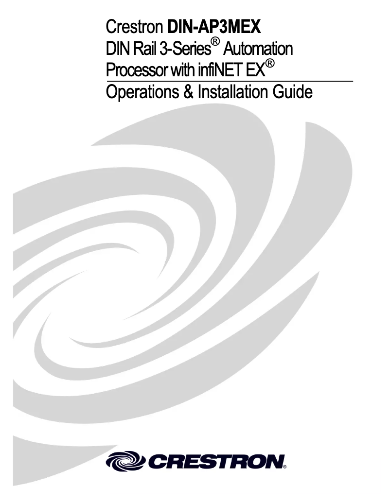 First page image of the manual for DIN-AP3MEX