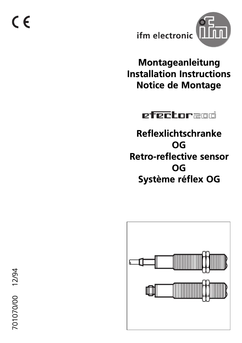 Page 1 of the manual User Manual IFM OG5030