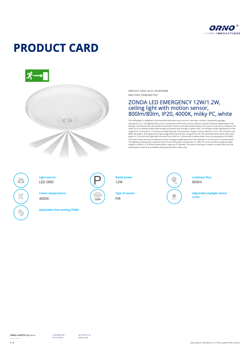 First page image of the manual for AD-PL-391WLPMR4