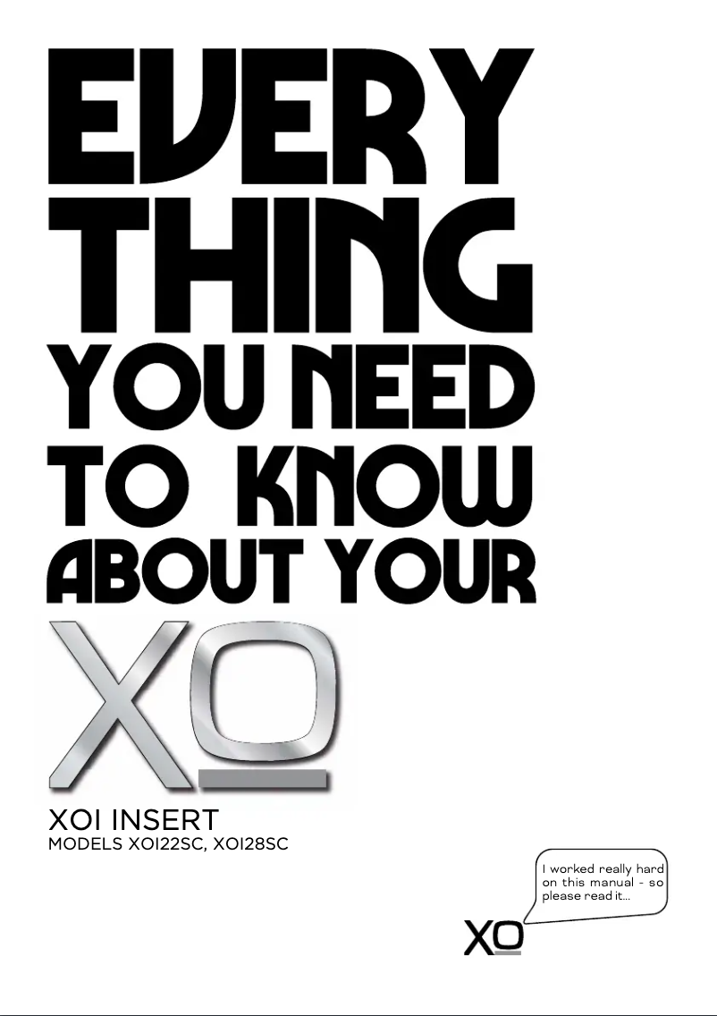 First page image of the manual for XOI28SC
