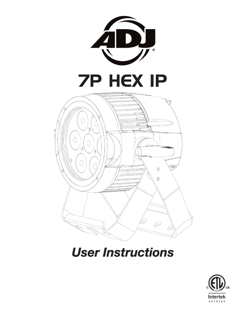 First page image of the manual for 7P HEX IP