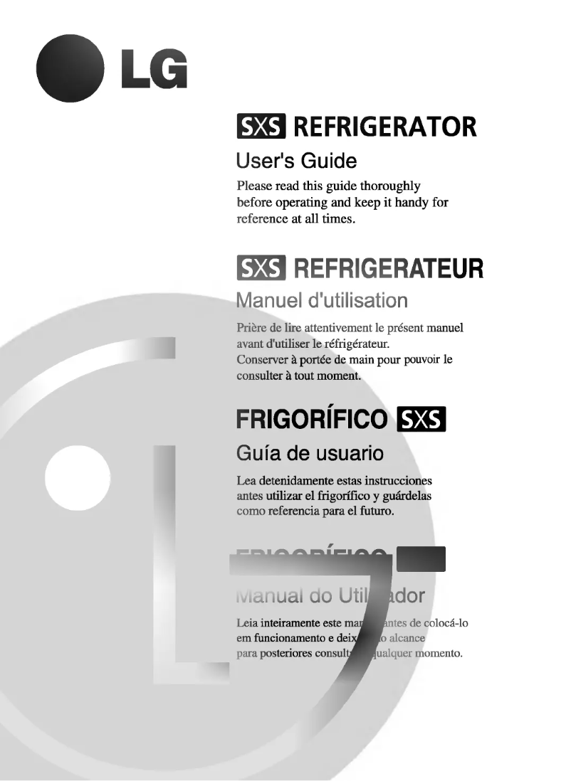 Page 1 of the manual User Manual LG GR-P247NGZ