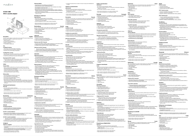 First page image of the manual for VCON110BK