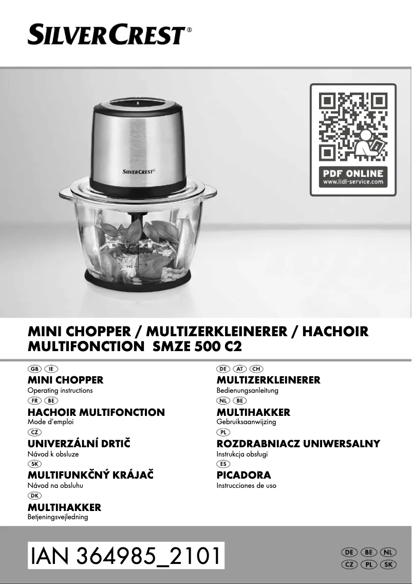 Page 1 of the manual User Manual SilverCrest SMZS 260 E3