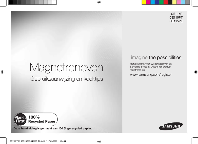 First page image of the manual for CE115PE