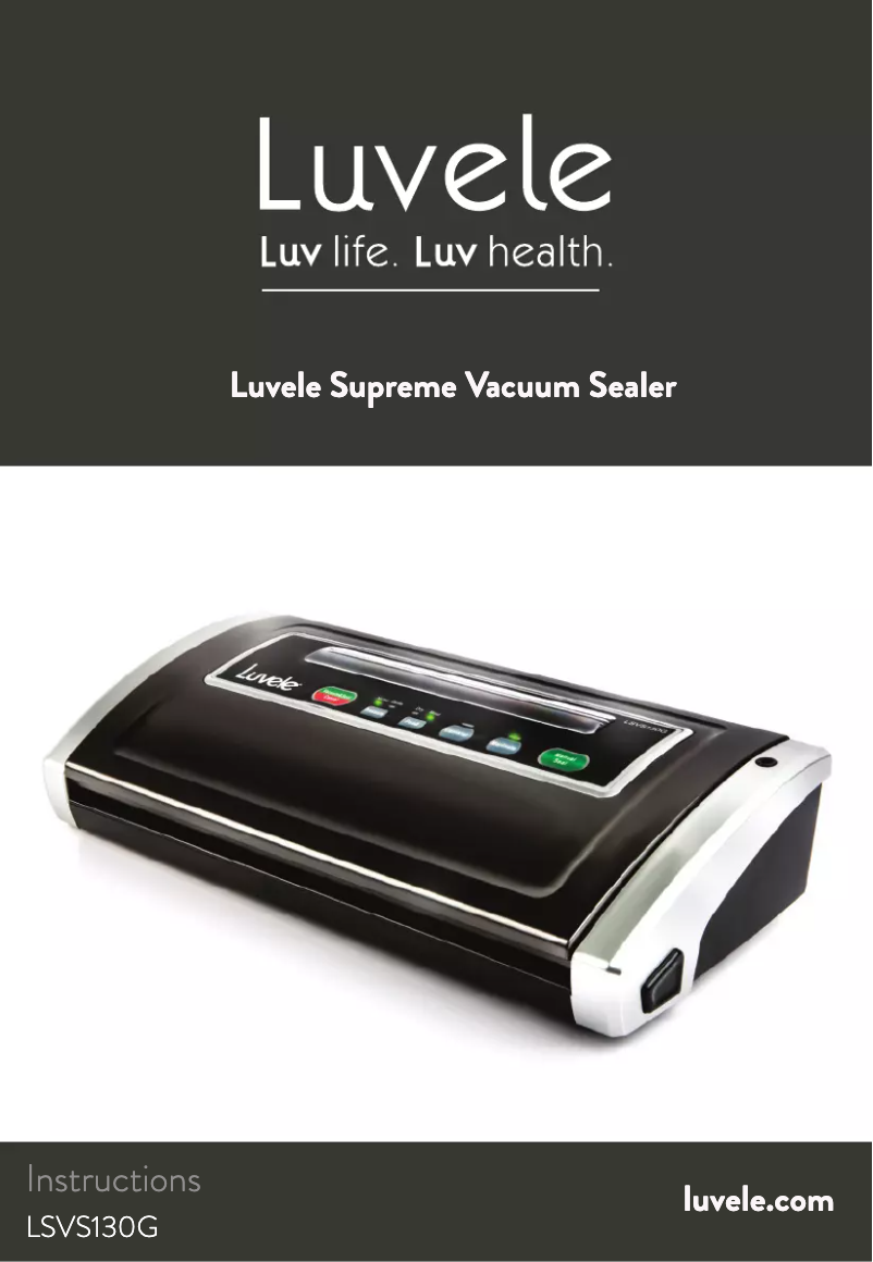 Page 1 of the manual User Manual Luvele Supreme LSVS130G