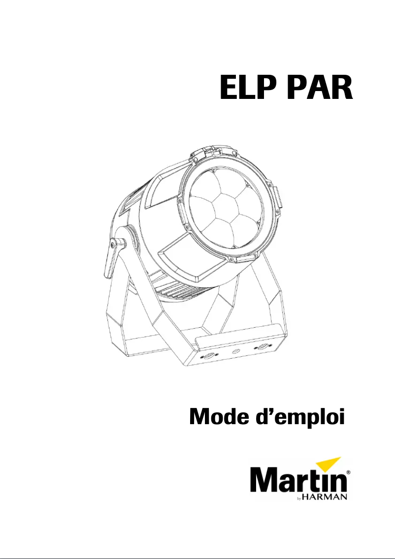 Page 1 of the manual User Manual Martin ELP PAR