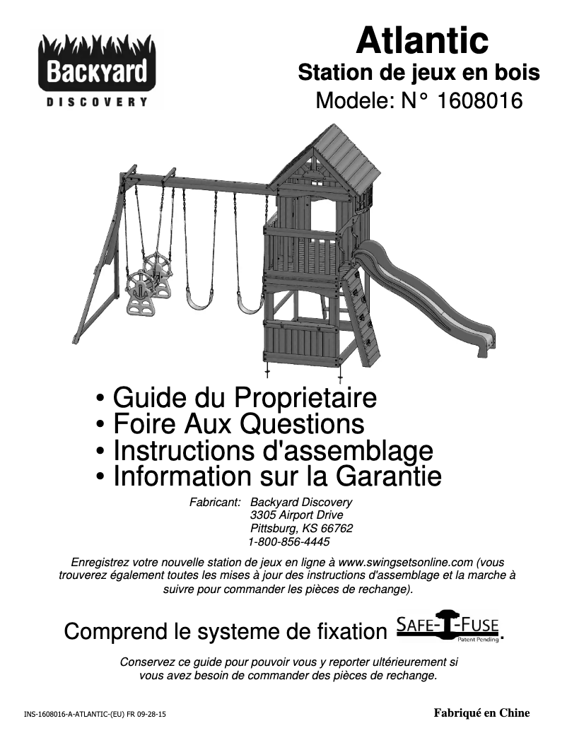 First page image of the manual for Atlantic