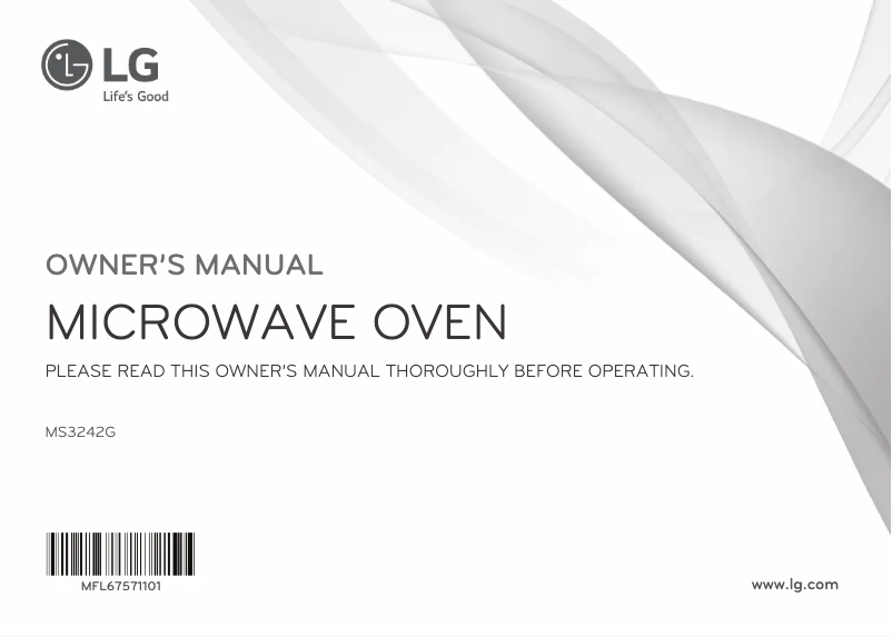 First page image of the manual for MS3242G