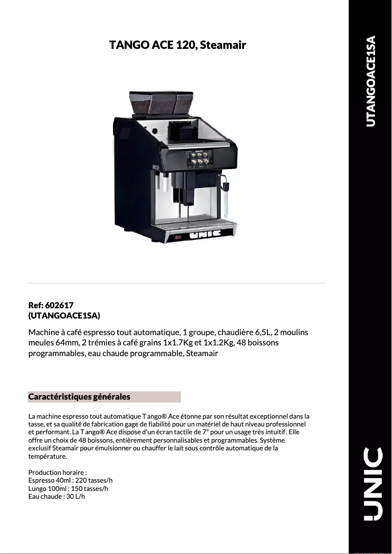 First page image of the manual for Tango Ace