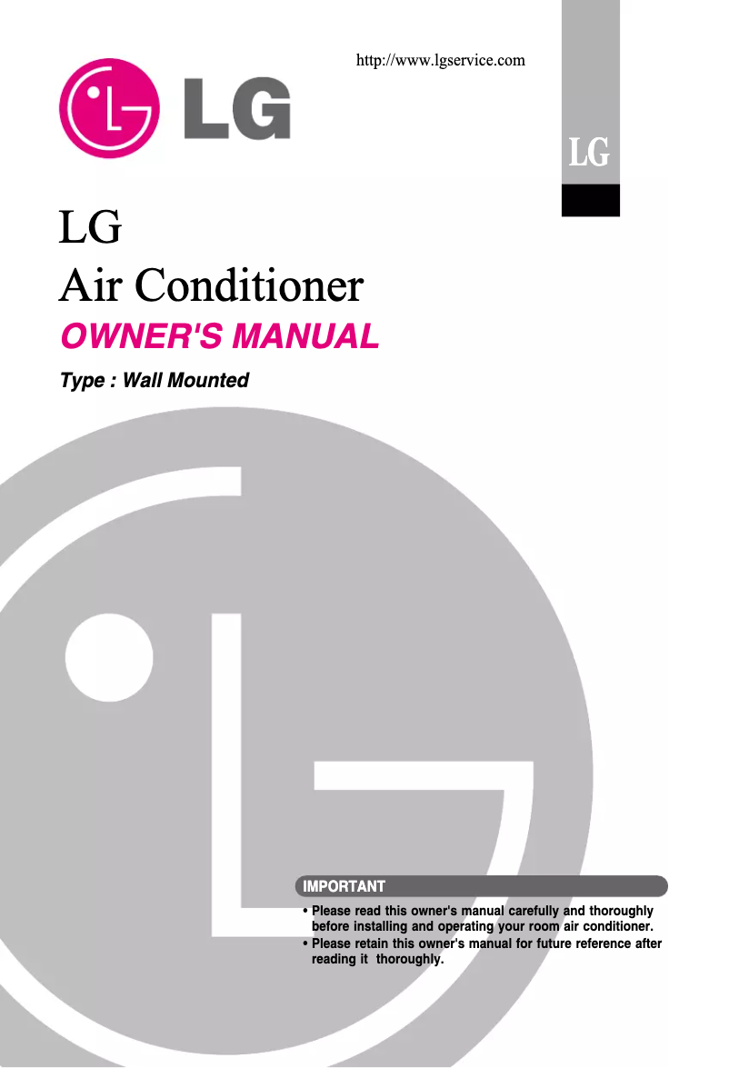 Page 1 of the manual User Manual LG ICE12RH-N
