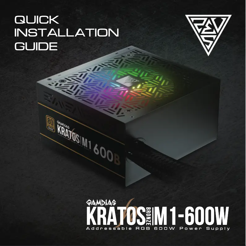 Page 1 of the manual User Manual Gamdias Kratos M1-600B