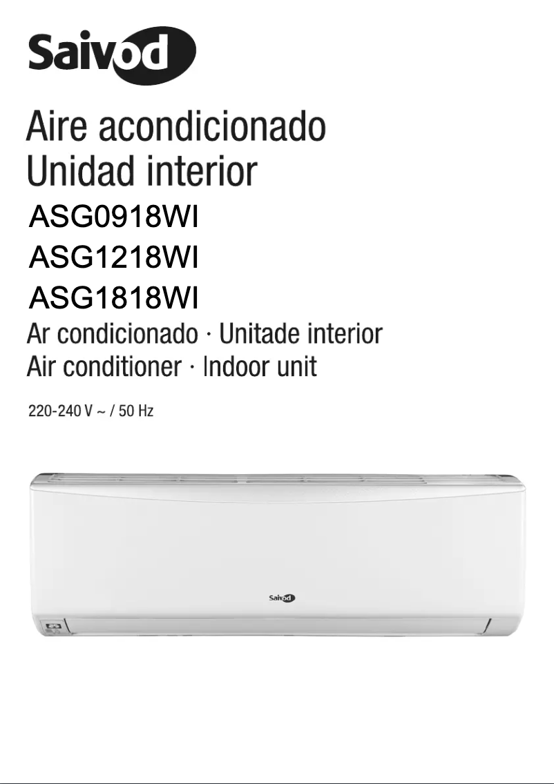 First page image of the manual for ASG 1218 WI