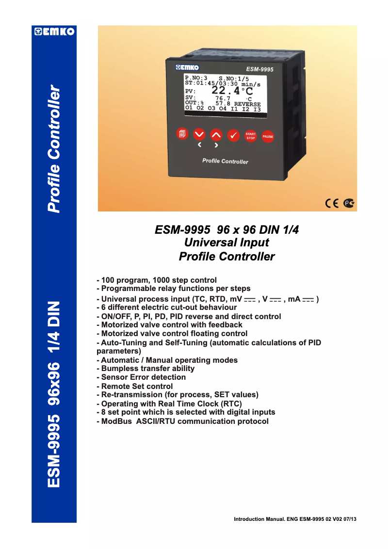 Page 1 of the manual User Manual Emko ESM-9995