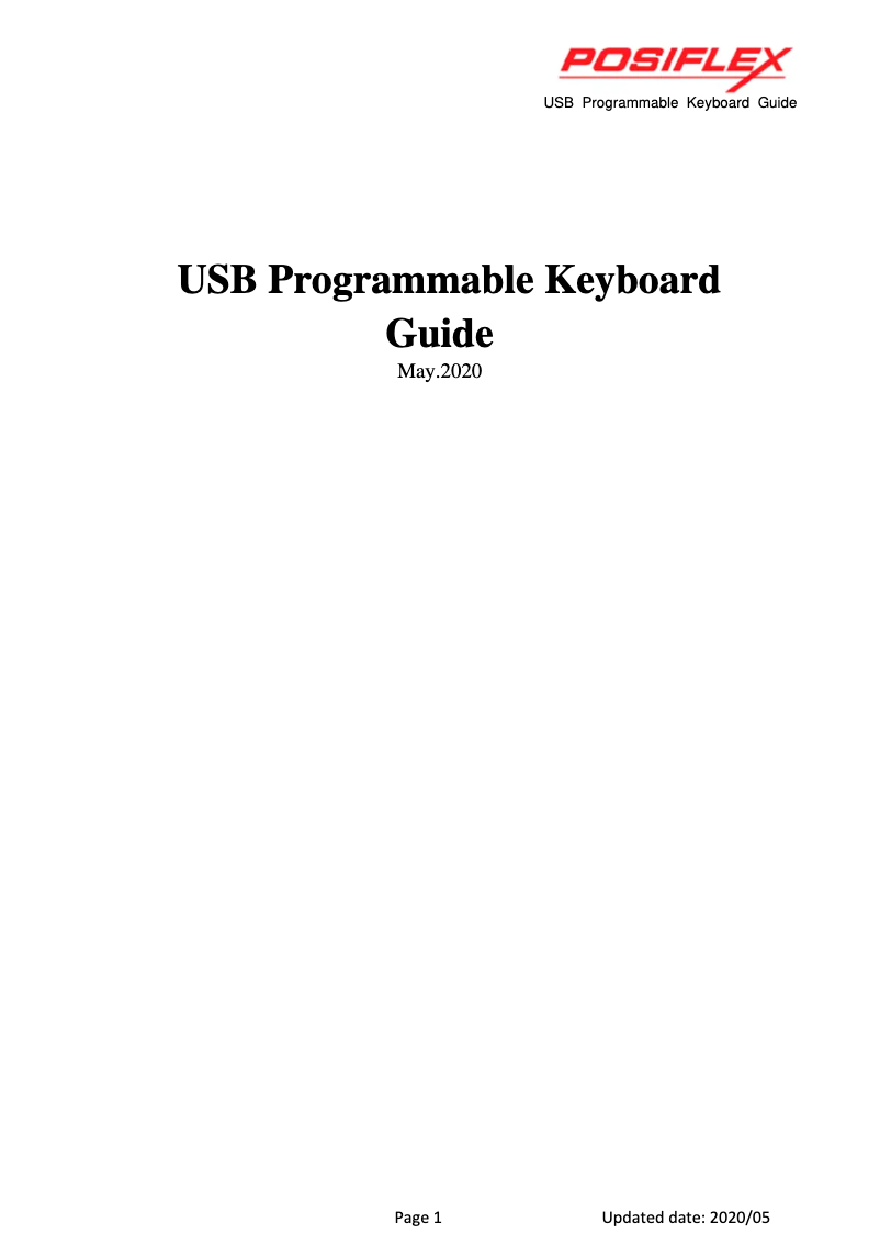 Page 1 de la notice Manuel utilisateur Posiflex KP-500