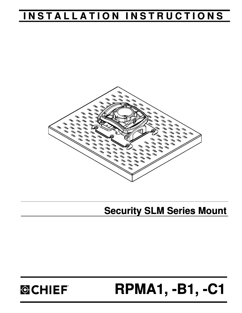 First page image of the manual for RPMB1