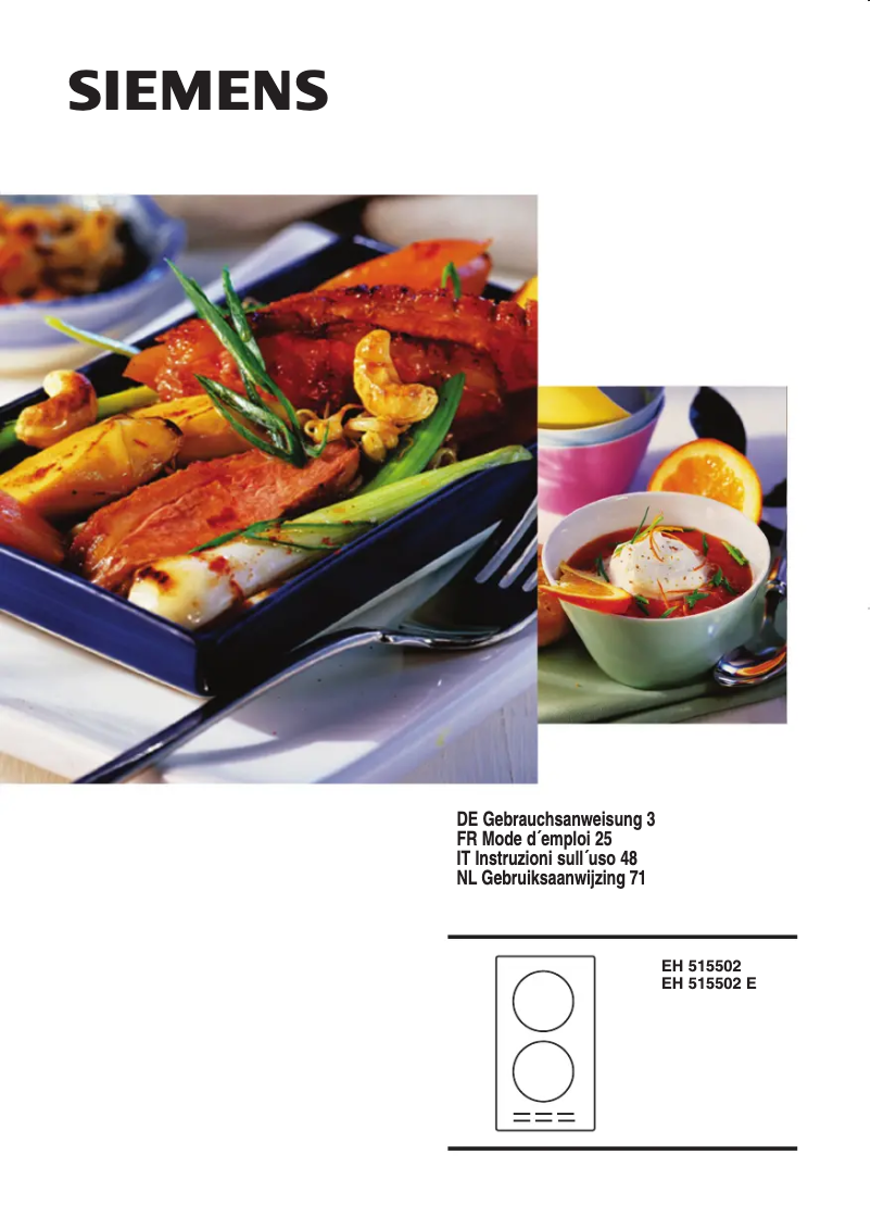 Page 1 of the manual User Manual Siemens EH 512502E