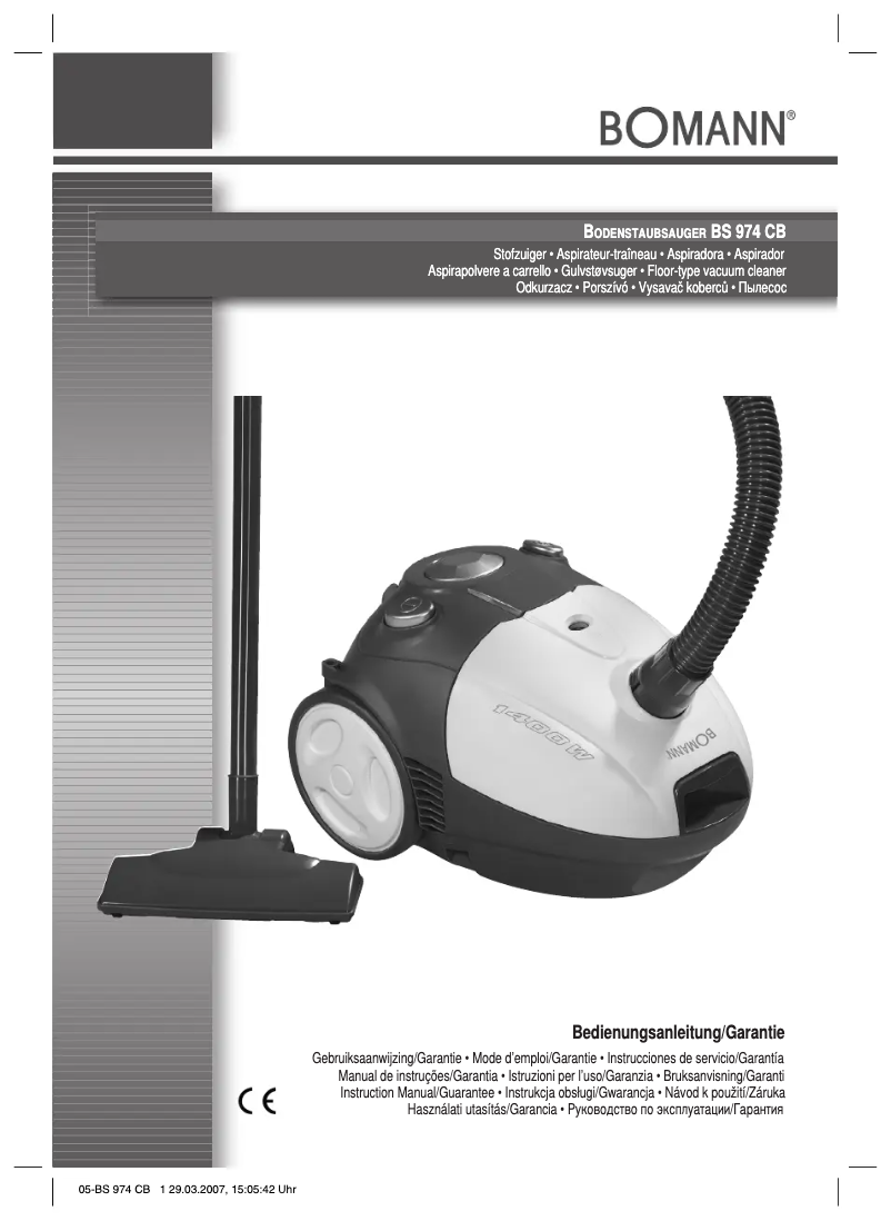 Page 1 of the manual User Manual Bomann BS 974 CB