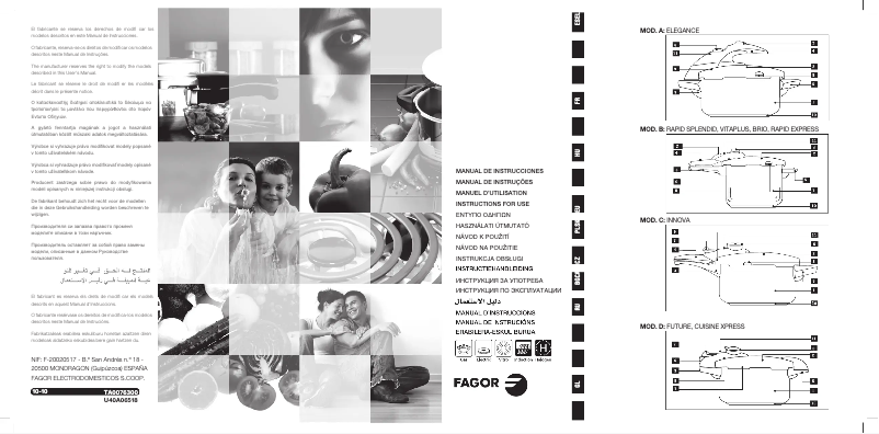 Page 1 of the manual User Manual Fagor INNOVA 10