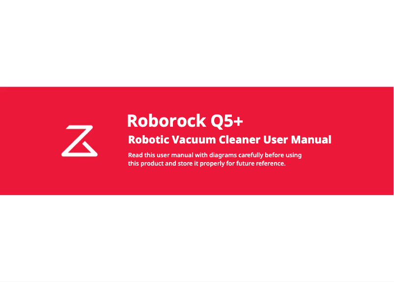 Page 1 of the manual User Manual Roborock Q5+