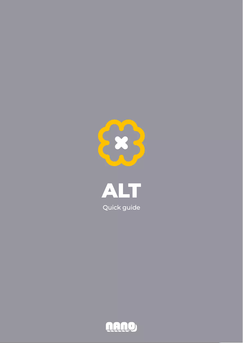 First page image of the manual for ALT