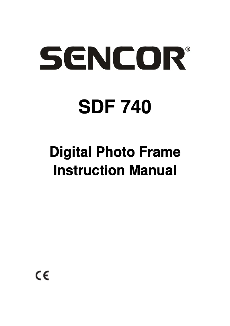 Page 1 of the manual User Manual Sencor SDF 740 OE