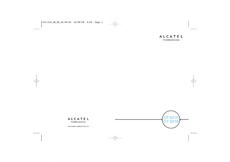 Page 1 de la notice Manuel utilisateur Alcatel OT-S215
