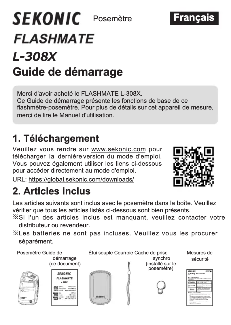 First page image of the manual for Flashmate L-308X