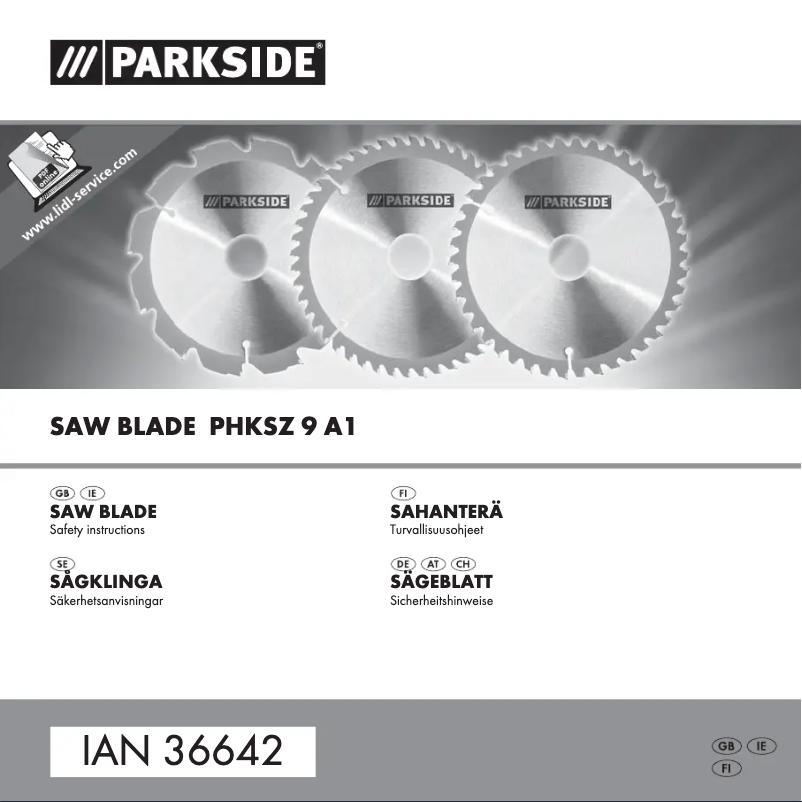 First page image of the manual for PHKSZ 9 A1