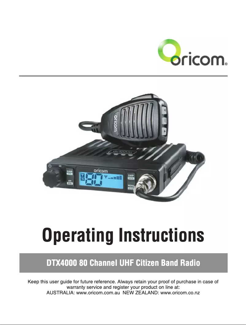 Image de la première page du manuel de l'appareil DTX4000