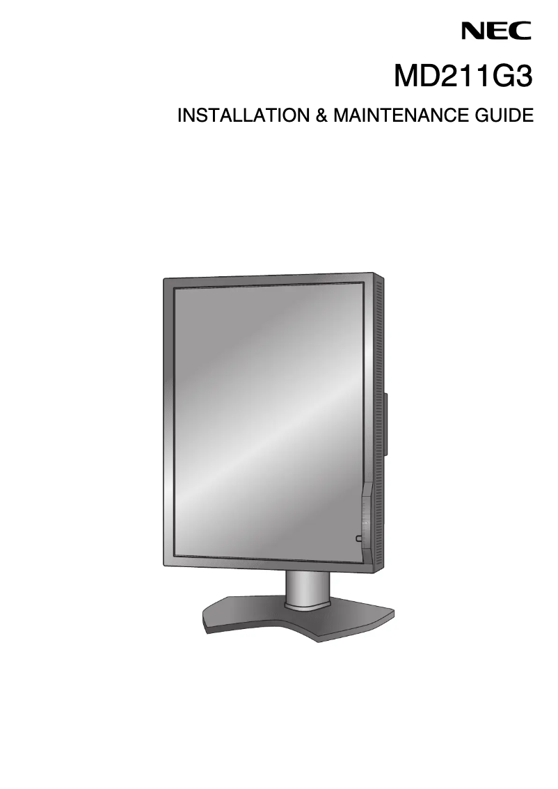 First page image of the manual for MD211G3