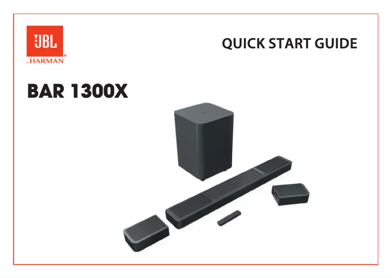 First page image of the manual for BAR 1300X