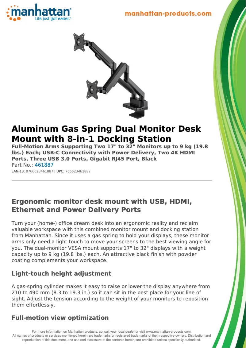 First page image of the manual for 461887