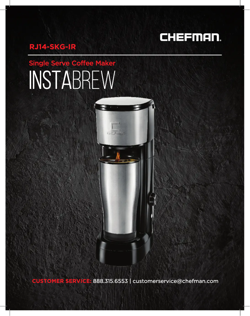 Page 1 of the manual User Manual Chefman InstaBrew