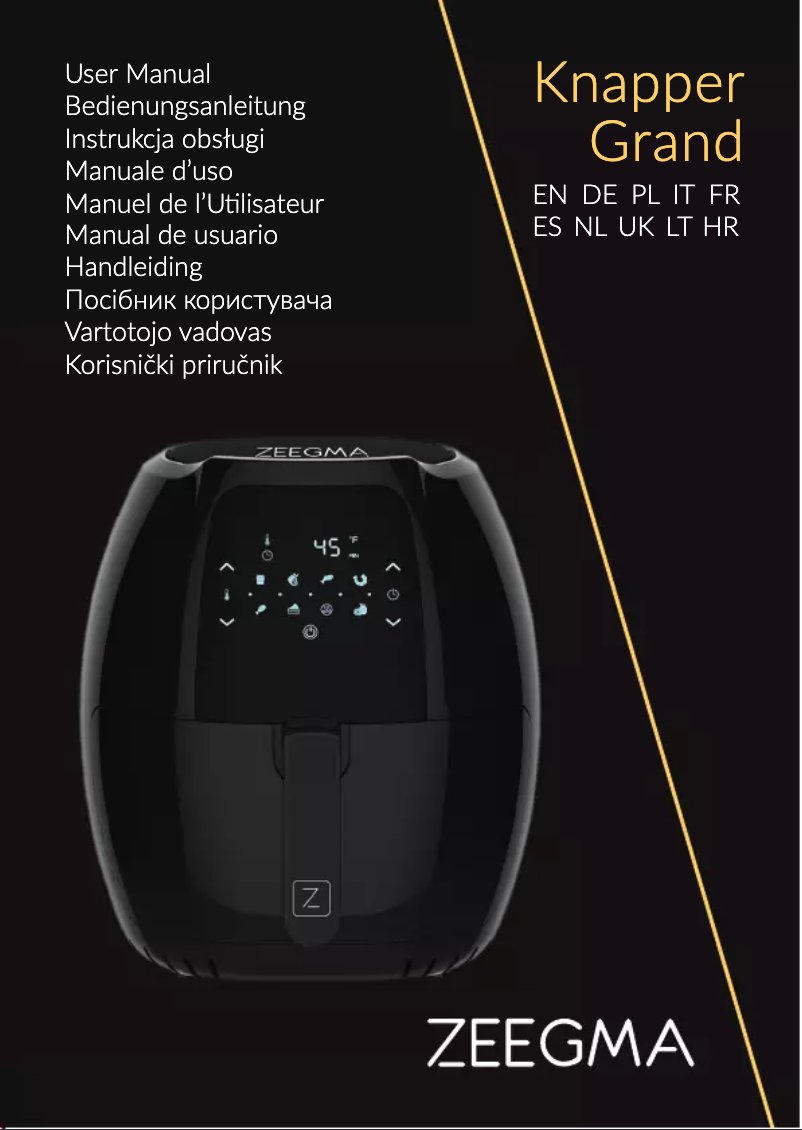 First page image of the manual for Knapper Grand