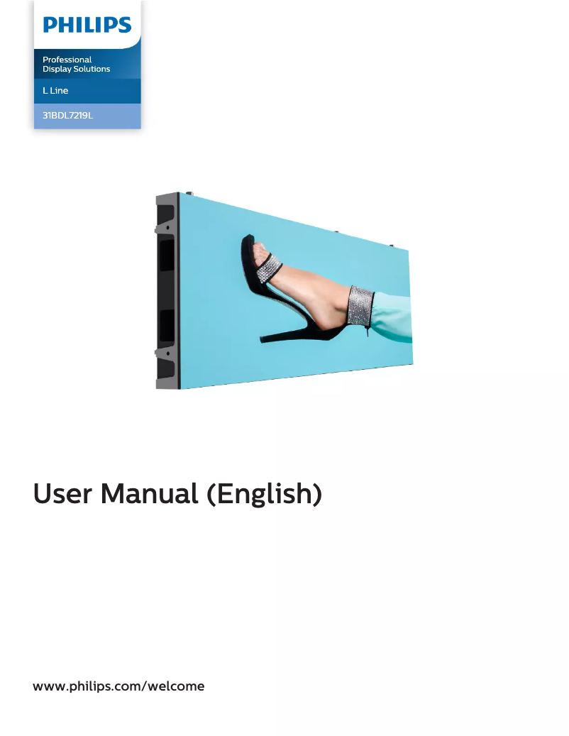 Page 1 of the manual User Manual Philips 31BDL7219L