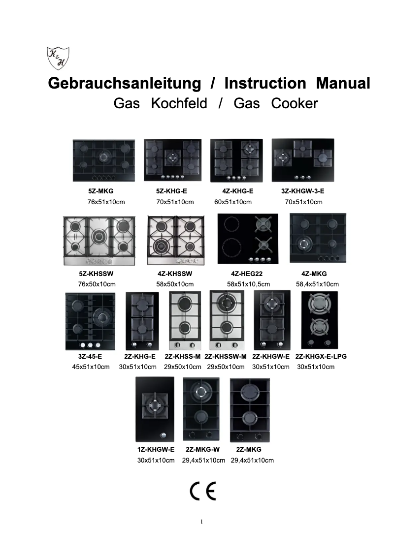 Page 1 of the manual User Manual K&H 2Z-MKG