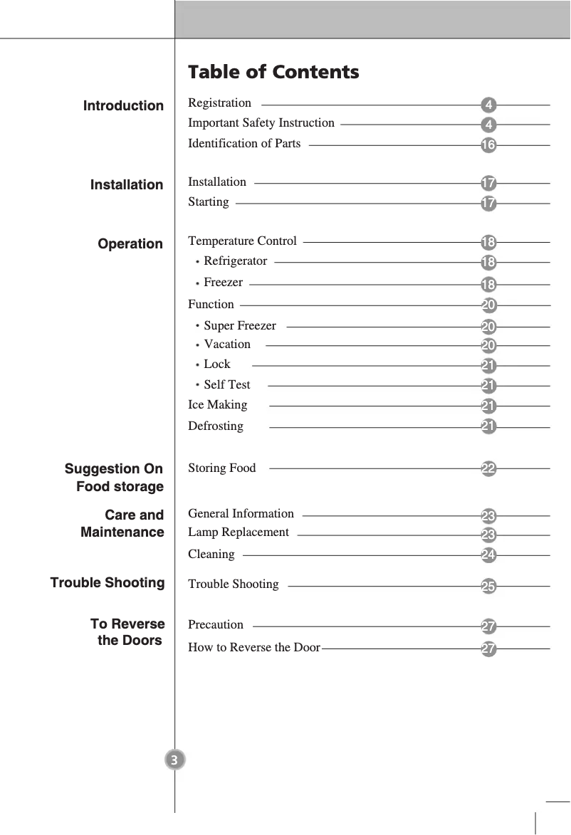 Page 1 of the manual User Manual LG GB3133TIJW