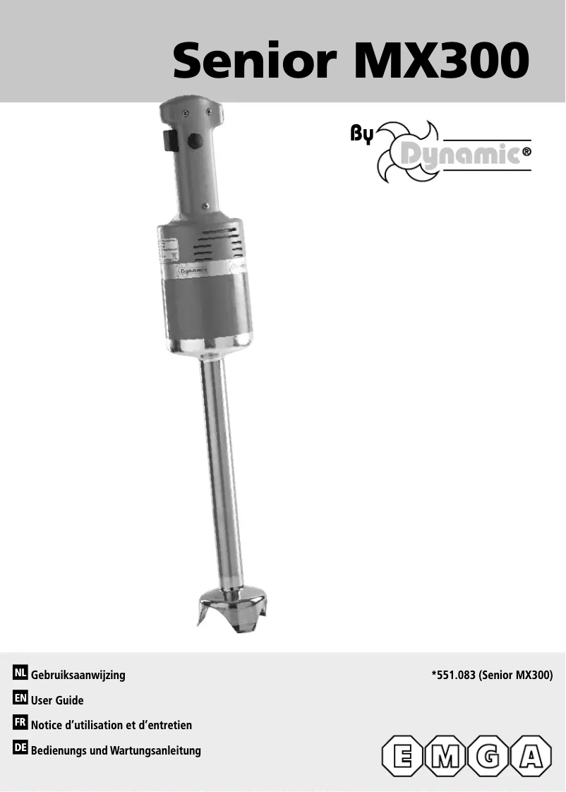 First page image of the manual for Senior 551083