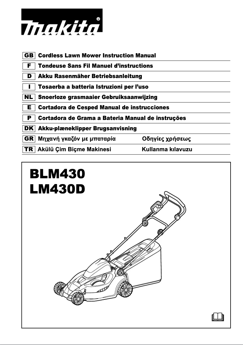 Page 1 of the manual User Manual Makita BLM430RDE