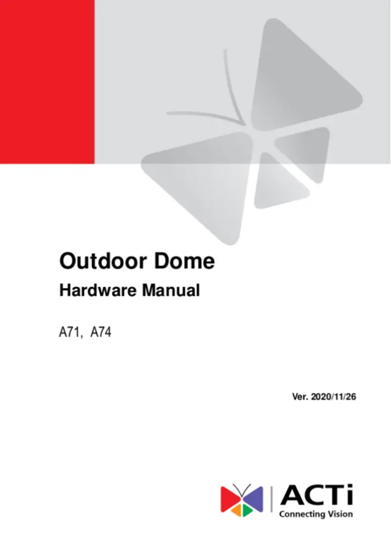 First page image of the manual for A71