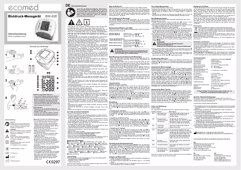 First page image of the manual for BW-82E