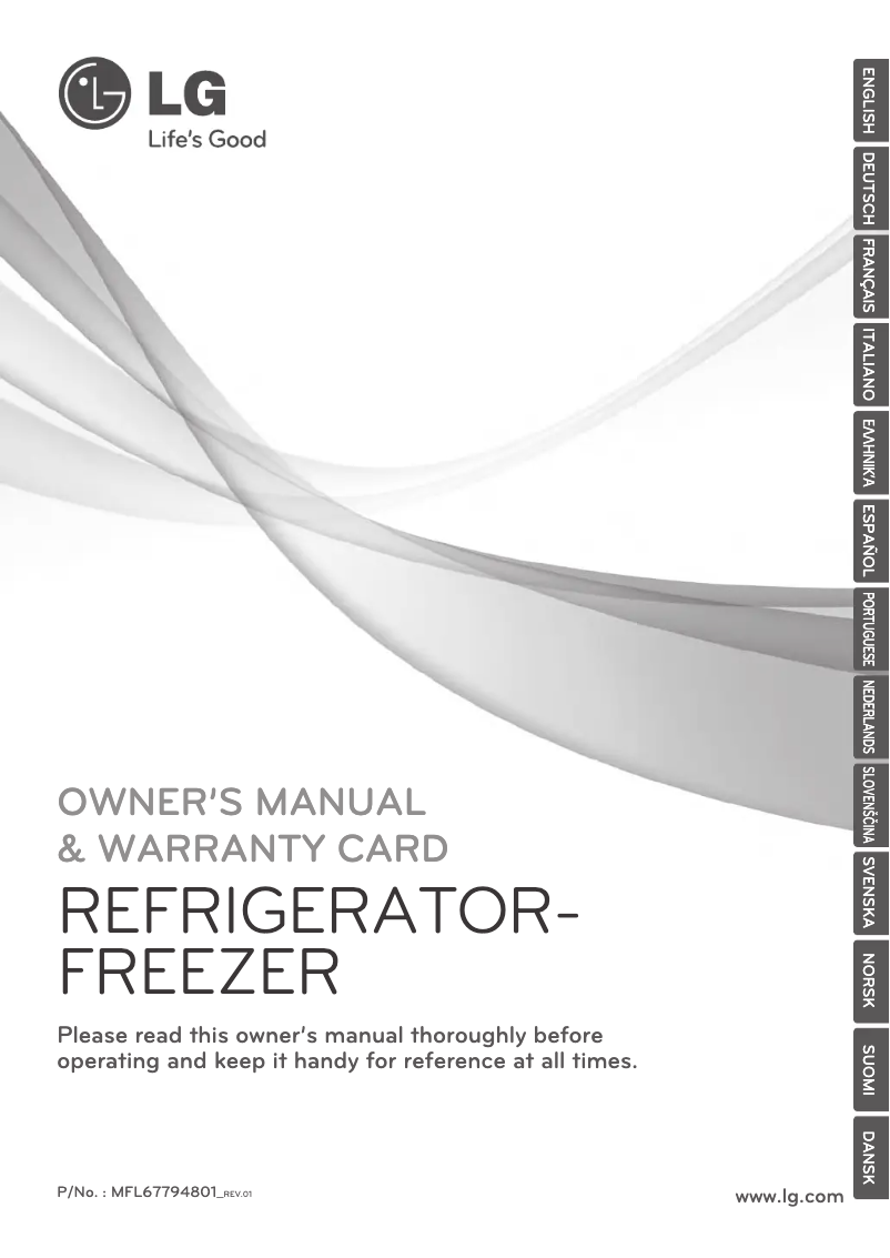 First page image of the manual for GBB530PZCFB