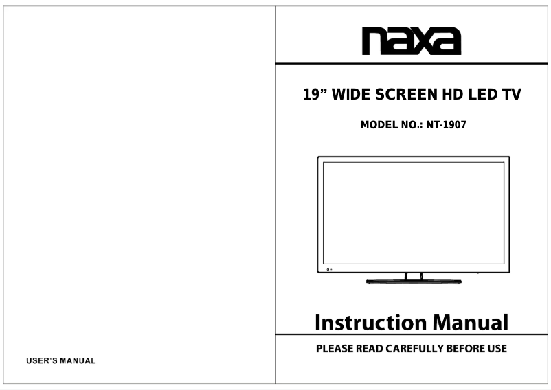 Page 1 of the manual User Manual Naxa NT-1907