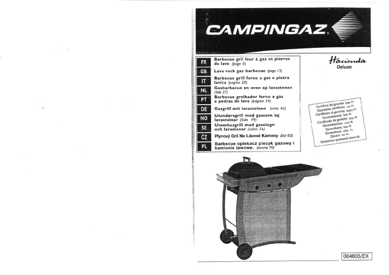 Page 1 of the manual User Manual Campingaz Hacienda Deluxe